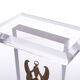 Vintage Plexiglas Stand or console with brass Lady, 1970 Italy