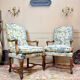 PAIR OF WALNUT ARMCHAIRS FROM THE LOUIS XV XVIII CENTURY