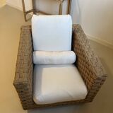 Wicky armchair in woven rope by Didier Gomez for Ligne Roset