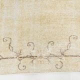 7x9 Shades Of Tan Beige Vintage Rug, 203x281Cm