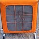 Pair of designer armchairs in orange fabrics and chrome tubes from the 70s