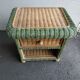 Pair of rattan and wicker bedside tables, 70s