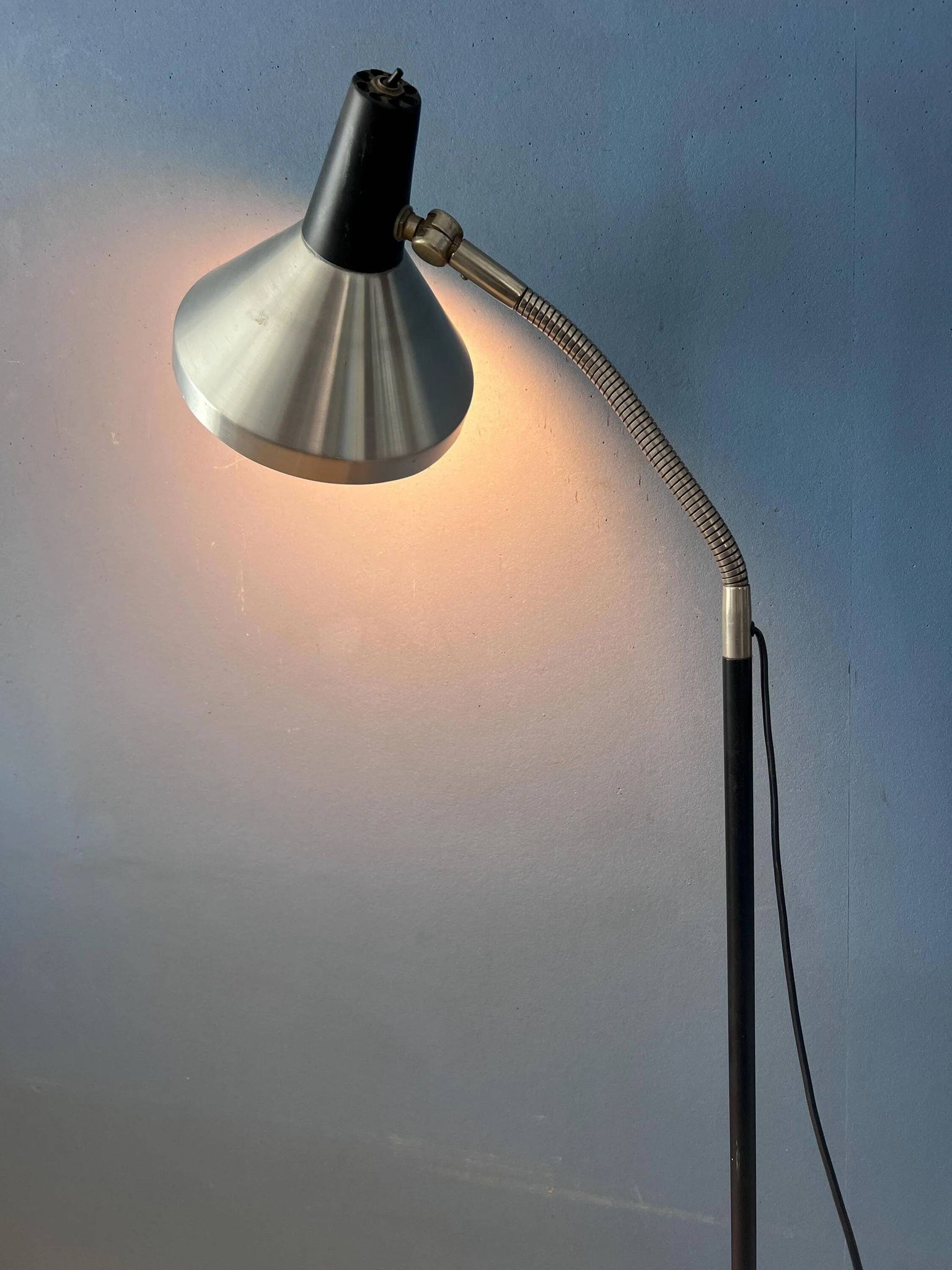 Vintage black metal floor lamp Anvia