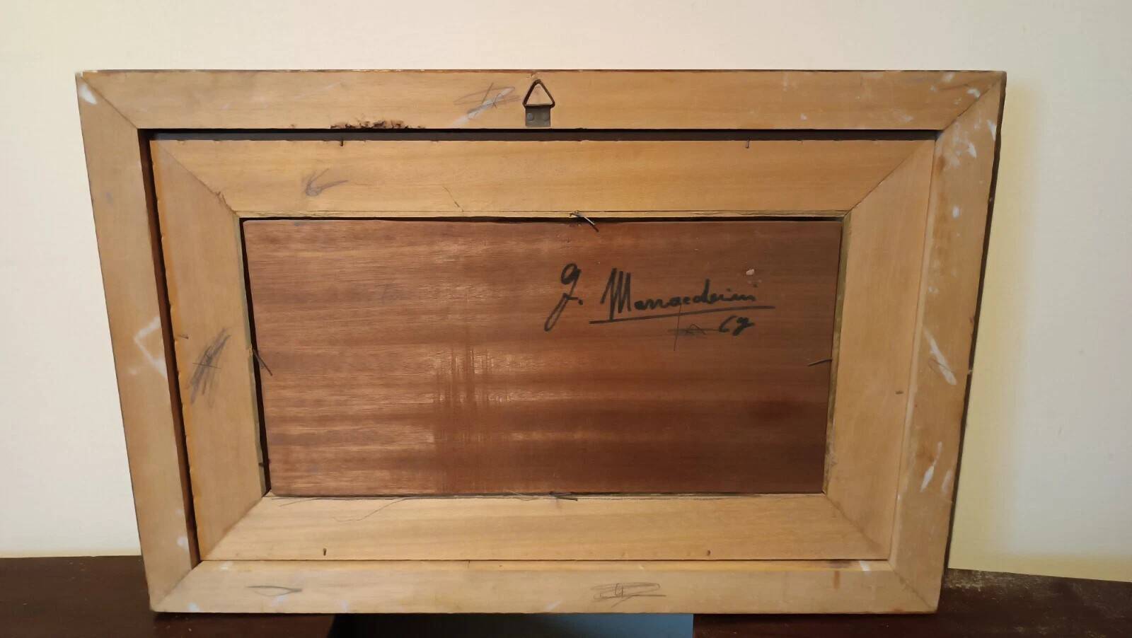 oil painting on panel signed and dated - seascape - harbor