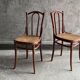 Paire de chaises bistrot cannées par Thonet