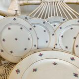 Service of 11 vintage plates Lunéville model Floréal