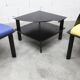 Ensemble 2 fauteuils + table basse design patrice bonneau genexco 1980
