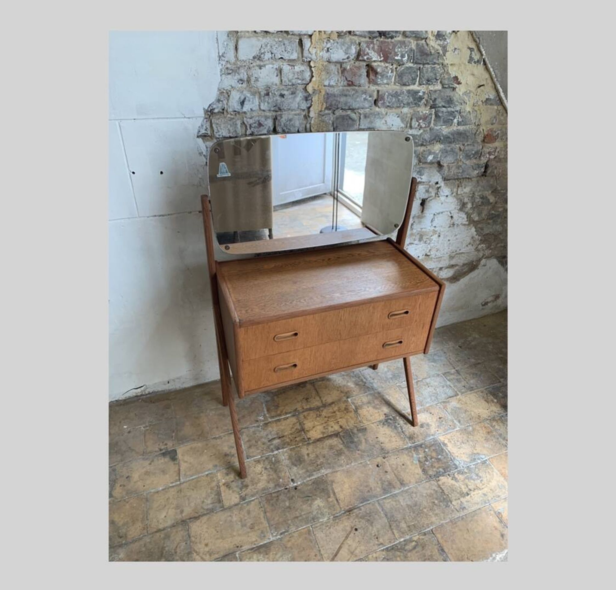 Danish teak dressing table by A.G. Spelj Kobberskyttet, 1960s.
