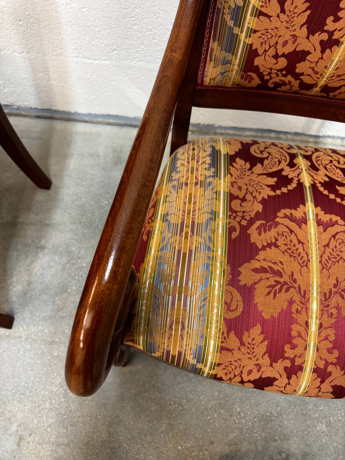 Pair of cross-back armchairs, Empire style, 19th century.