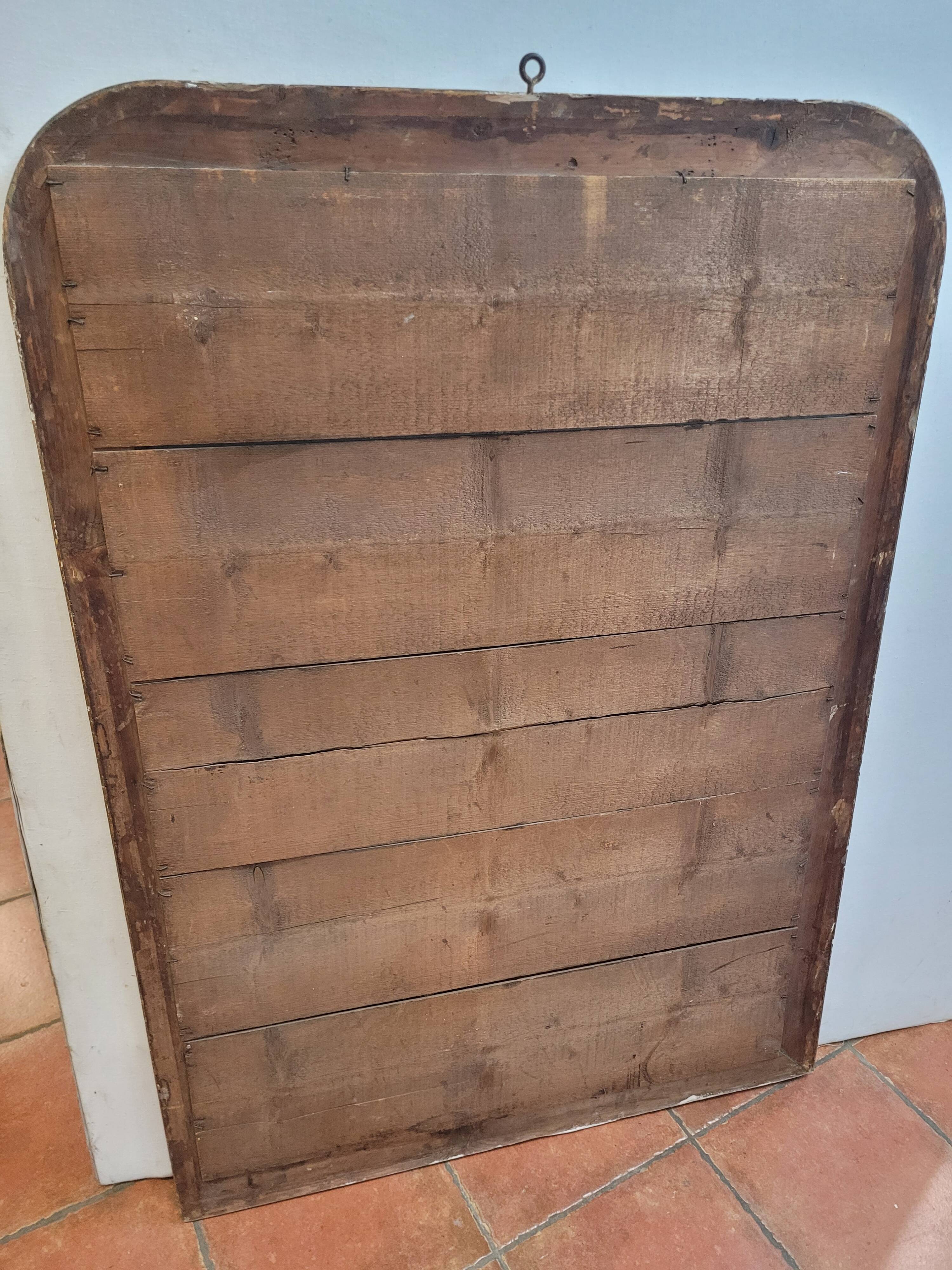 Old mirror Louis Philippe gilded mirror with mercury 124×88cms