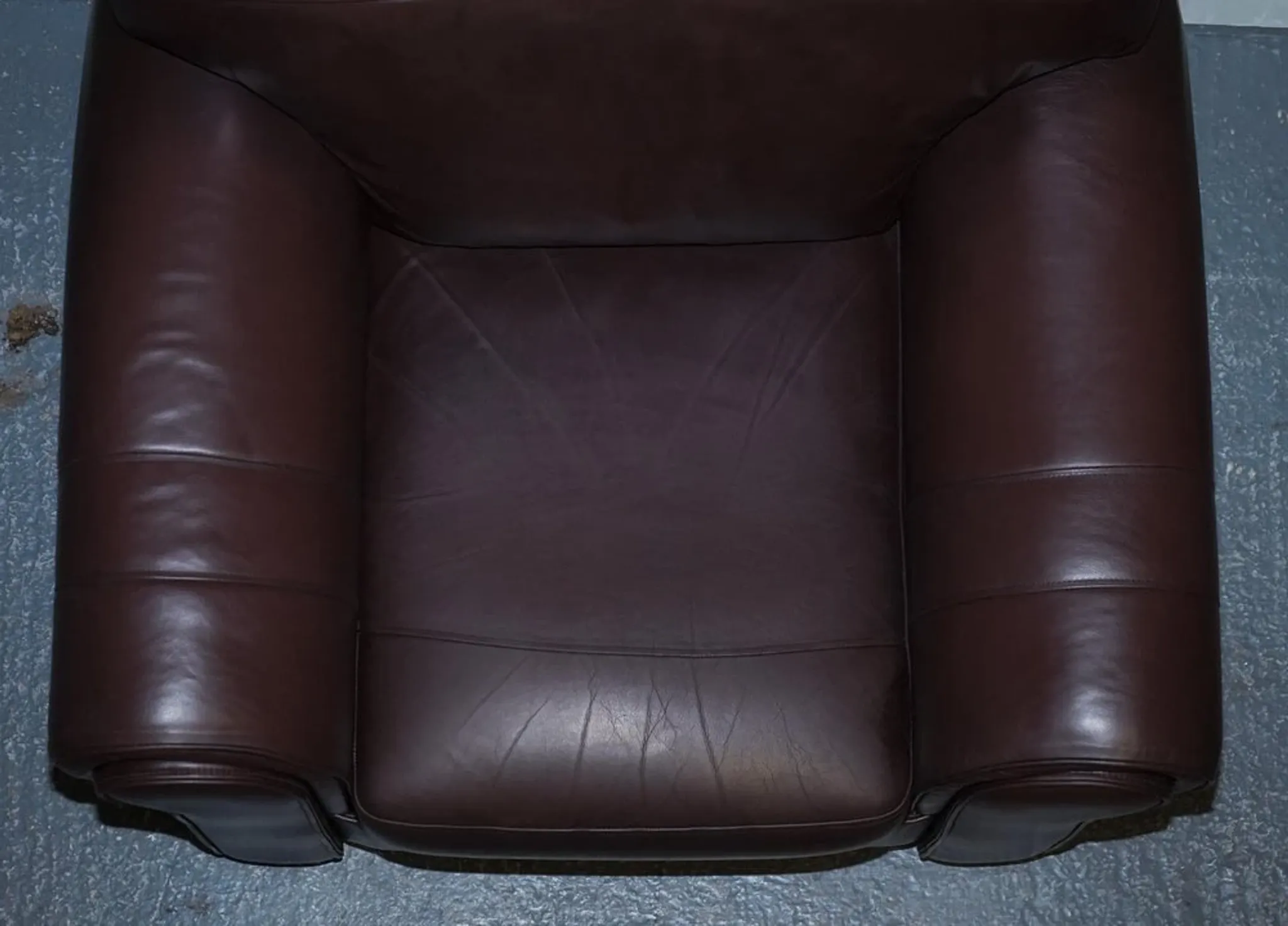 Brown Leather Armchairs, Set of 2