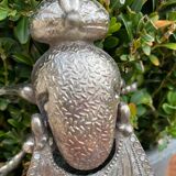 Silver metal fly ashtray