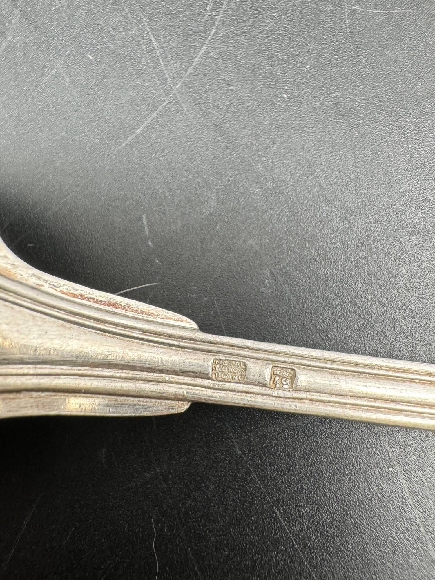 White metal (silverware) dessert spoons in original box – 1224b8