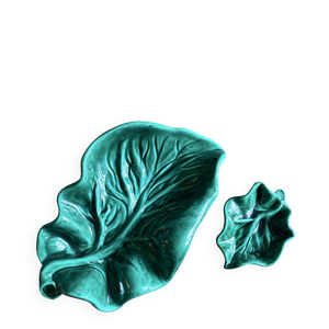 lot de 2 plats feuille