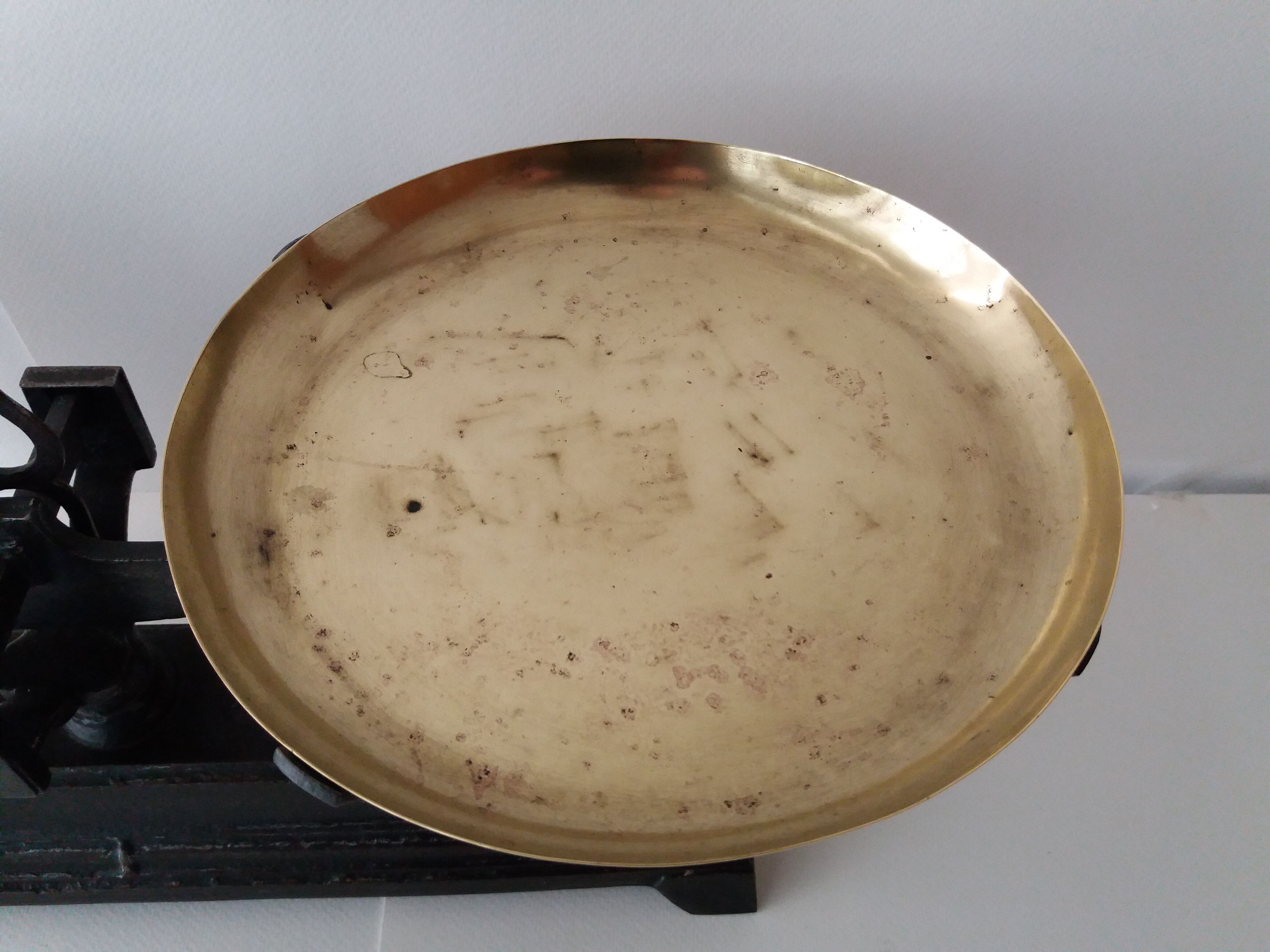 Cast iron and brass balance