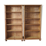 Pair of pine libraries