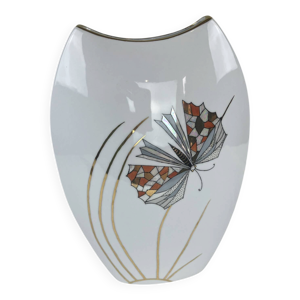 Vase en porcelaine peint - main