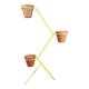 Support original de pot de plante en fer forgé jaune vif du milieu du siècle français des années 1950