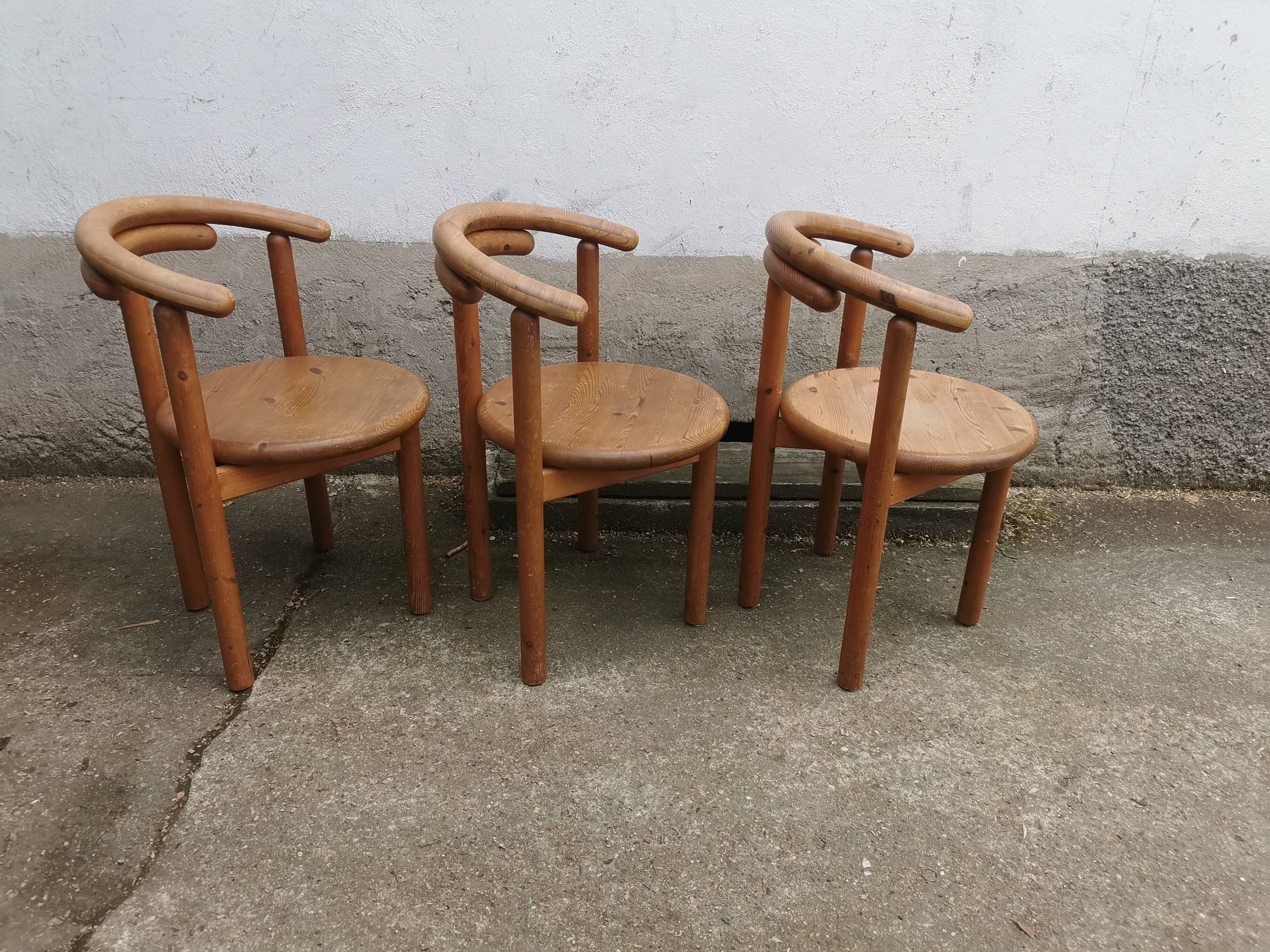 Pine chairs year 60-70 Rainer Daumiller