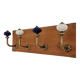 Vintage STYLE wall coat rack – purple metal and ceramic hooks