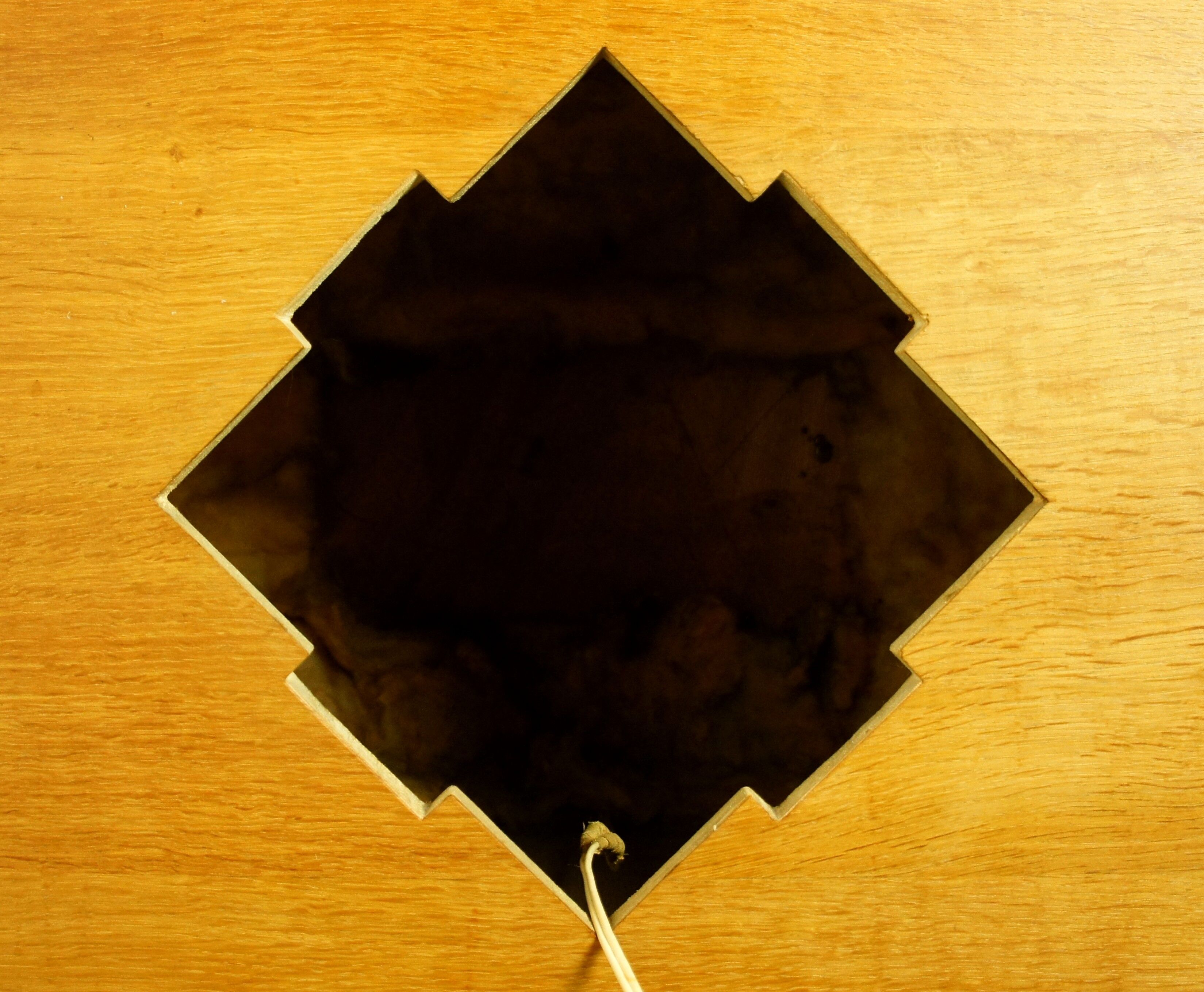 Golden oak compass stand & speaker cabinet 1960