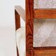 Pair of vintage wooden chairs jacquard beige