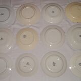 Set of 12 different flat plates