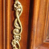 Louis XV style bonnetière in solid cherry wood