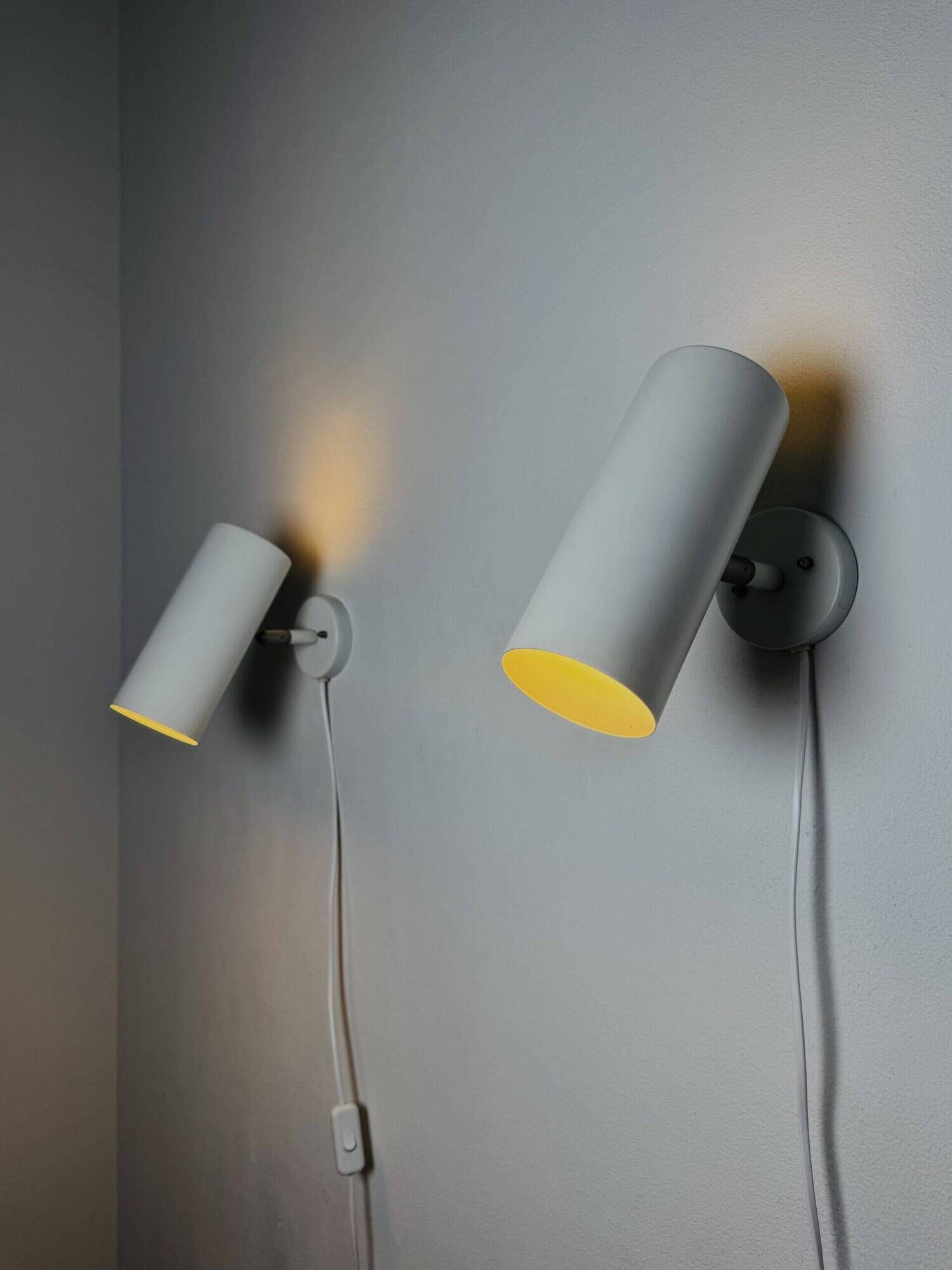 C-1582 Tubular Wall Lamps In White By Raak Amsterdam, The Netherlands 1960S
