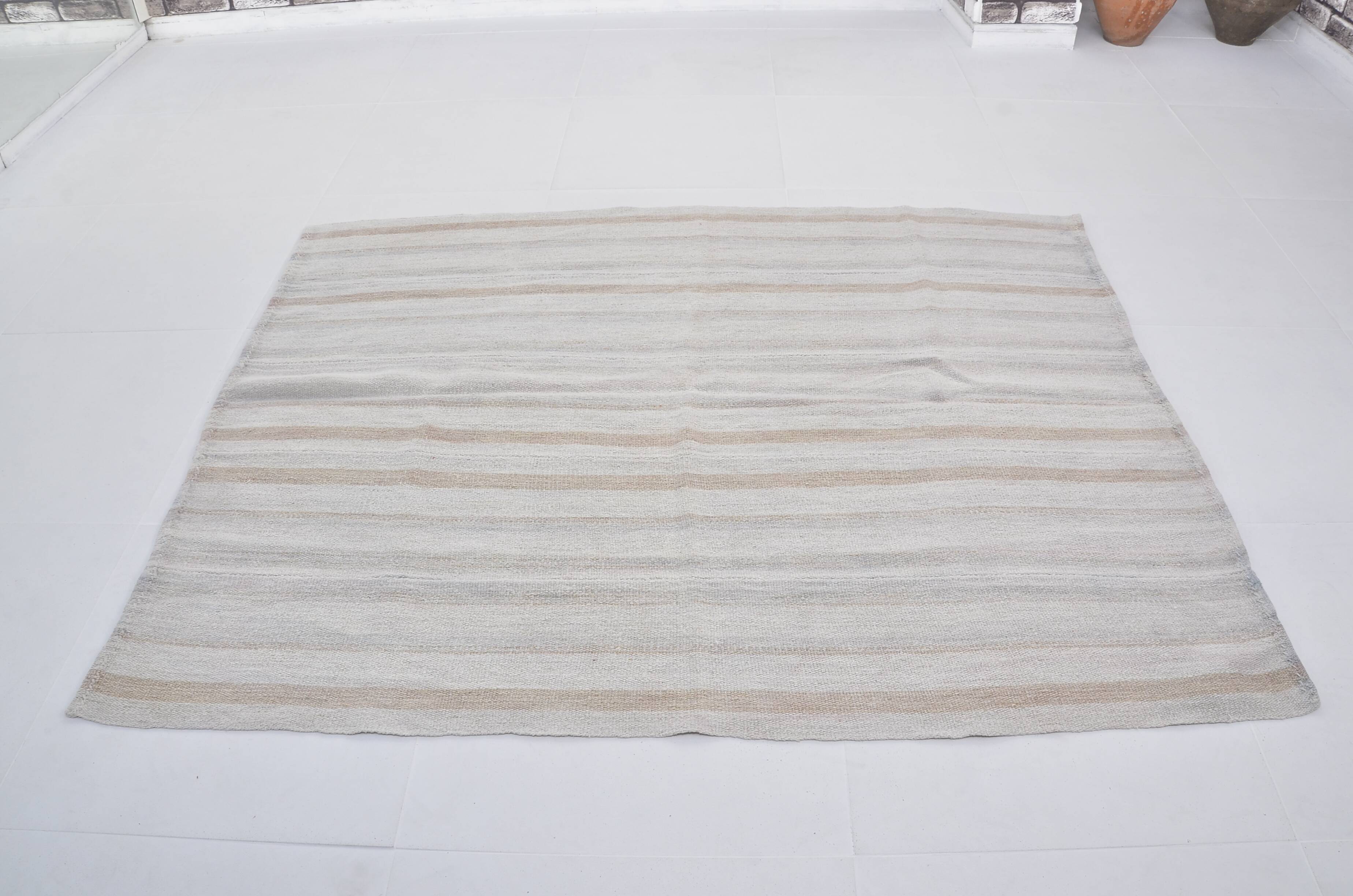 Turkish Handwoven Hemp Kilim Rug, sku 3663