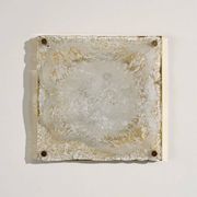 Sculptural Murano ice glass wall lamp, Italy 1970