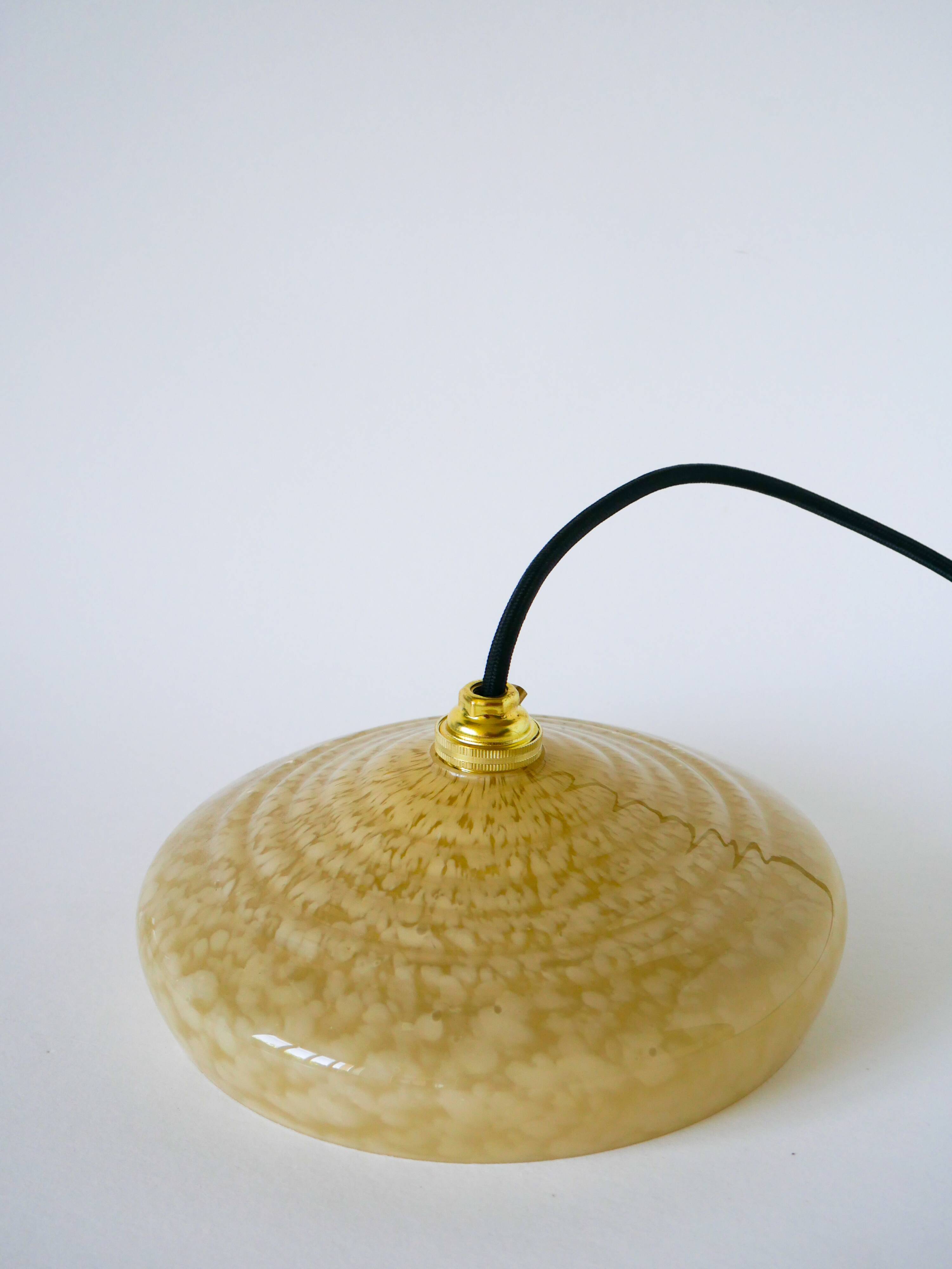 Clichy glass suspension, Dark Yellow, 1930 - 20 x 6.5 cm