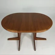 Danish teak dining table round vintage mid-century design VV Mobler