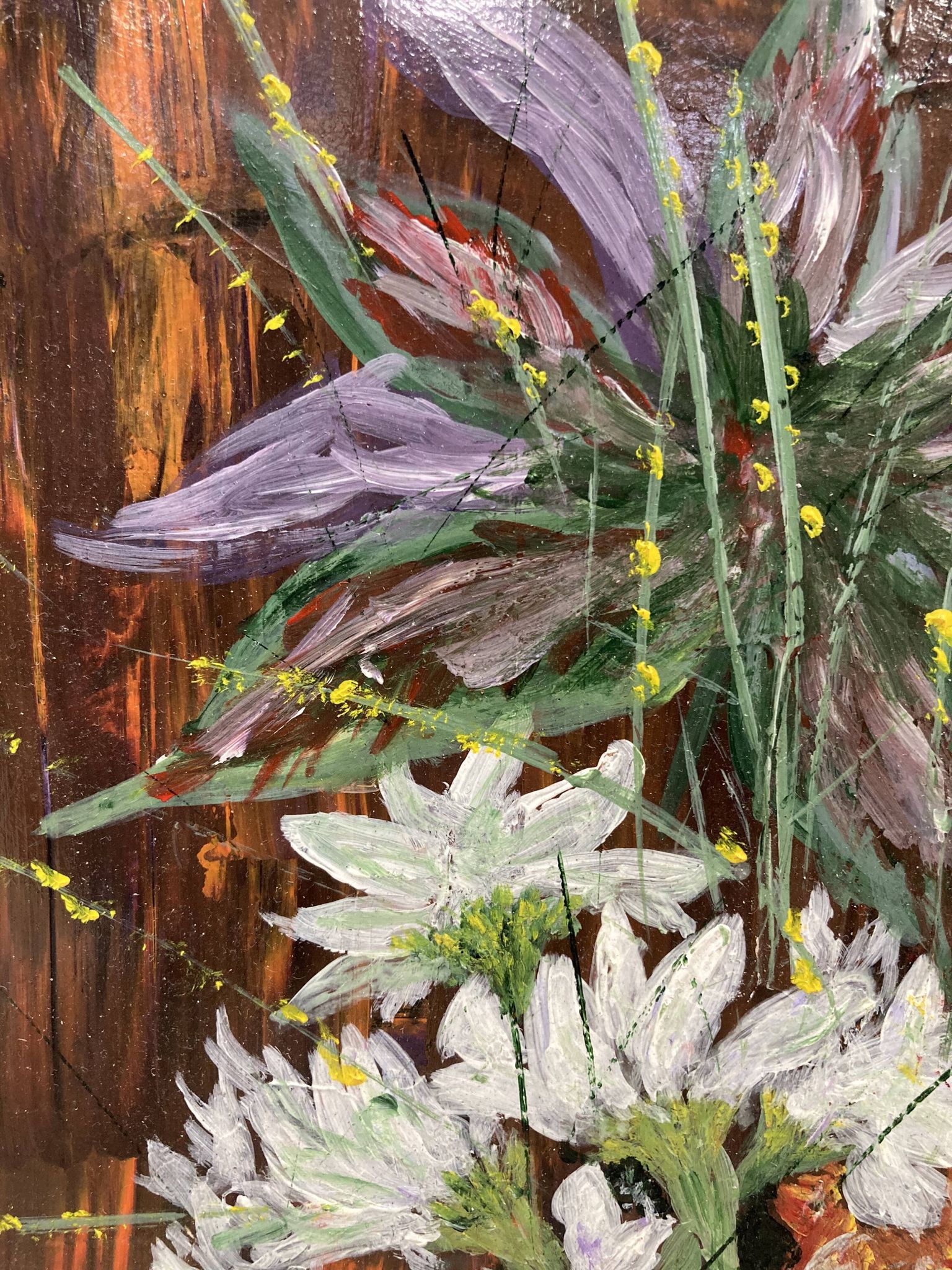 Peinture bouquet vintage