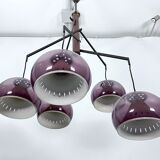 Rare Large Vintage brass and plexiglass chandelier by Lampter Milano, Italy 1950s