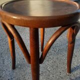 Thonet-style curved wooden stool