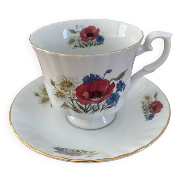 Tasse et soucoupe porcelaine blanche