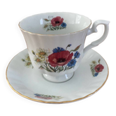 White porcelain cup and saucer