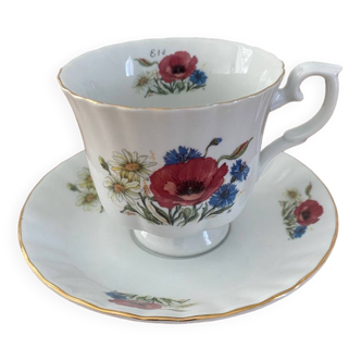 White porcelain cup and saucer