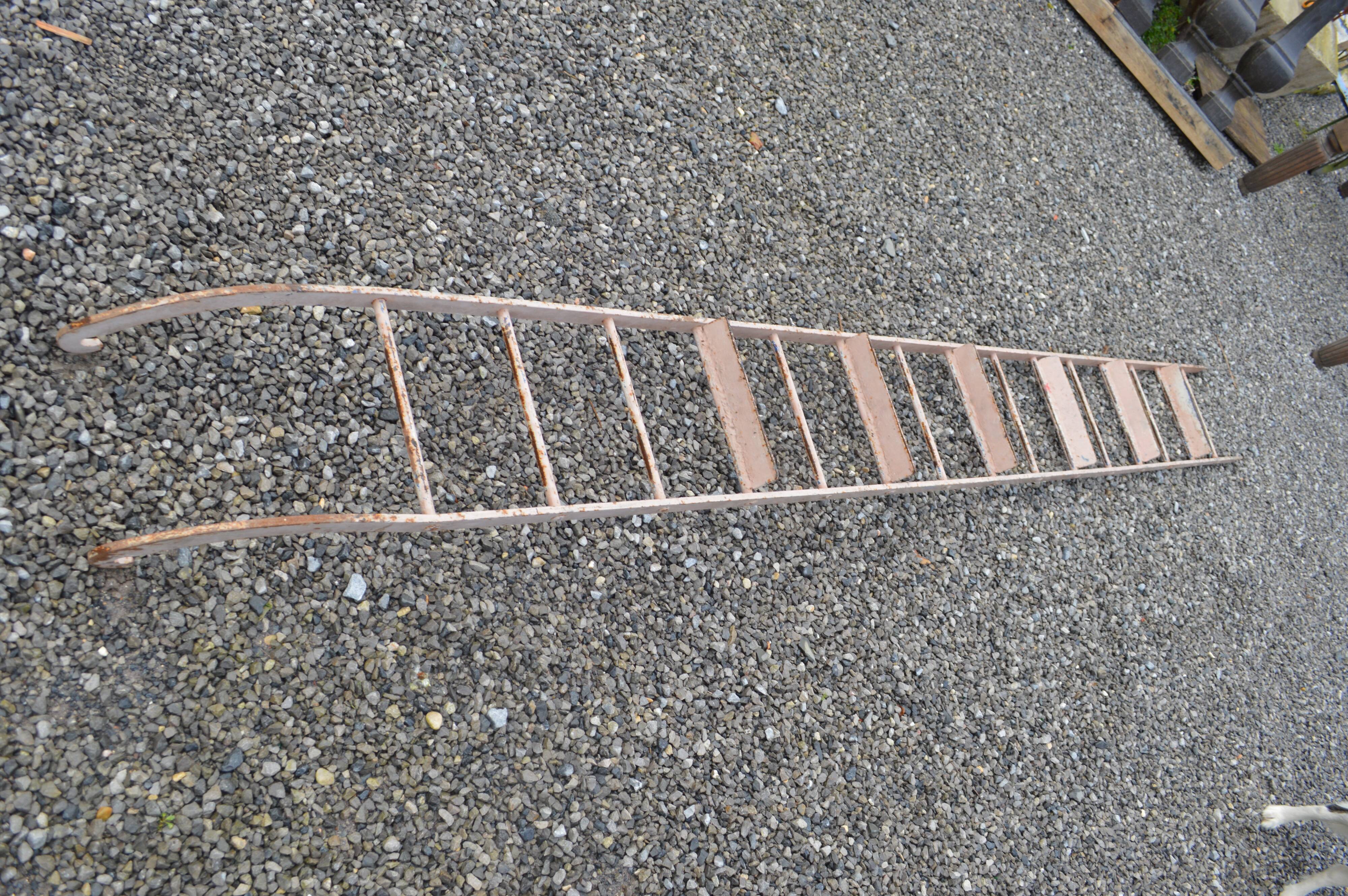 Wrought iron industrial ladder