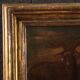 Peinture ancienne paysage avec des chèvres du XVIIe siècle