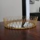Vintage Brass Wire Mirror, Modular, Covered with Fine Gold, 1960-70
