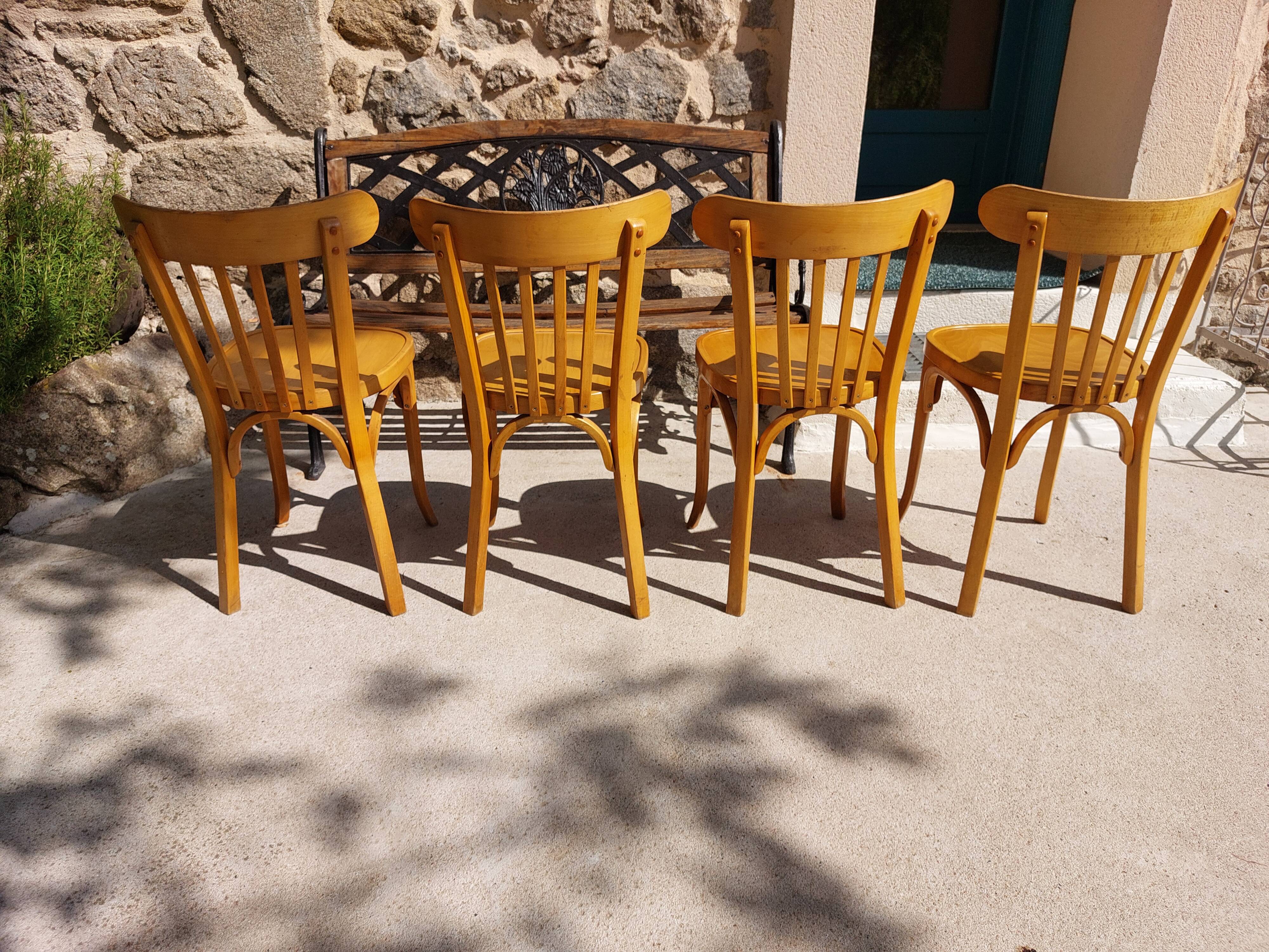 4 vintage Baumann bistro chairs