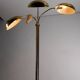 Mid-century Russian floor lamp with three adjustable brass shades