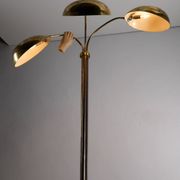 Mid-century Russian floor lamp with three adjustable brass shades