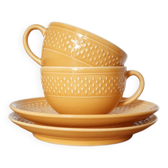 Duo de tasses et soucoupes grain de riz