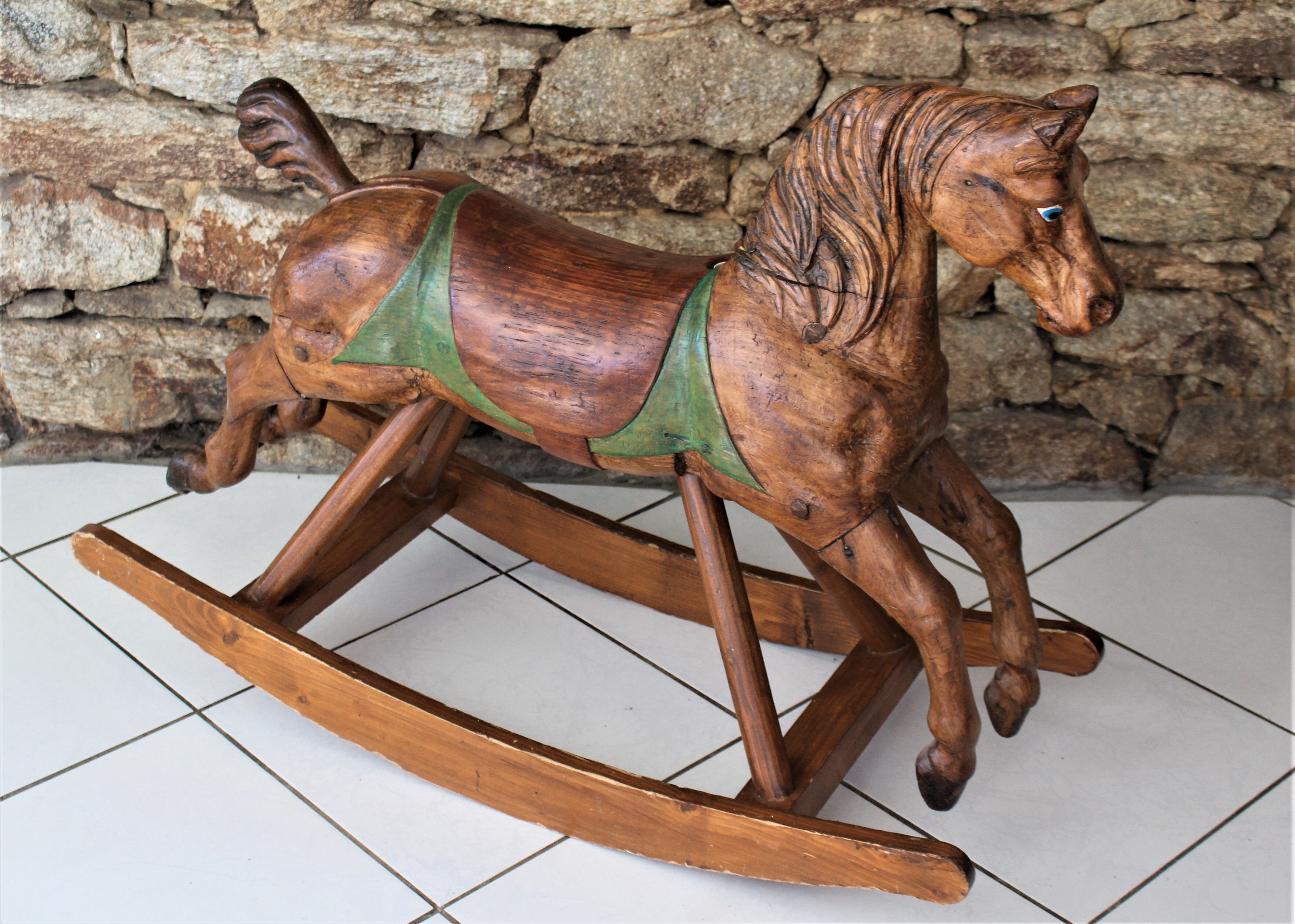 Ancien Cheval De Selle En Fer Forgé - Déco Cheval Rouillé Atelier Jardin