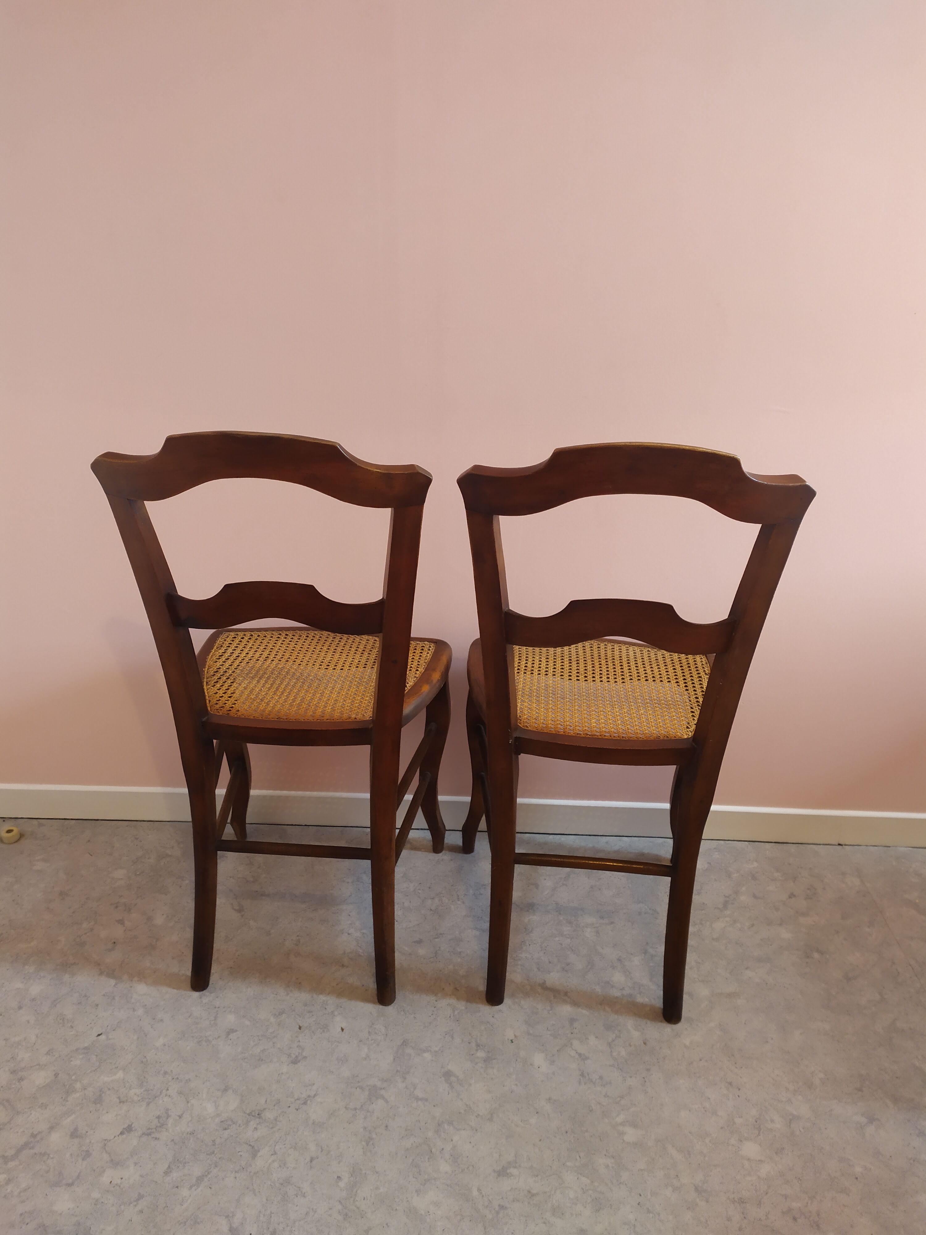 Pair of cane chairs