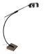 Vintage arc floor lamp with a chrome metal balance, 1970.