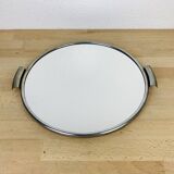 Plateau miroir rond années 50